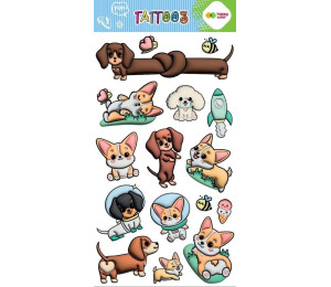 Tatuaże zmywalne Corgi Team HAPPY COLOR