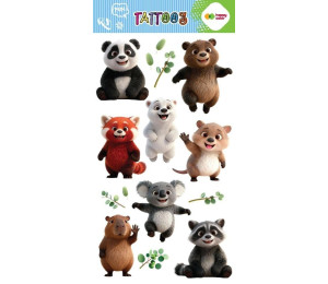 Tatuaże zmywalne Lovely Bears HAPPY COLOR