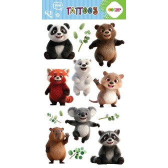 Tatuaże zmywalne Lovely Bears HAPPY COLOR
