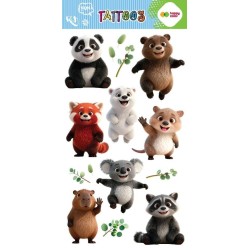 Tatuaże zmywalne Lovely Bears HAPPY COLOR