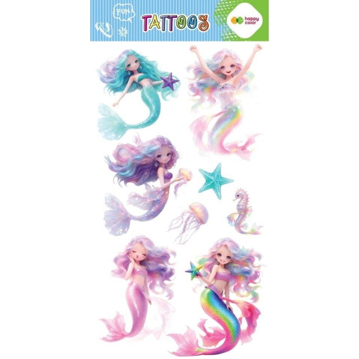 Tatuaże zmywalne Magical Sirens HAPPY COLOR