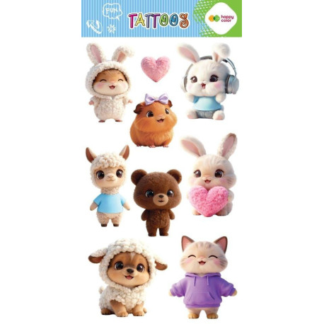 Tatuaże zmywalne Sweet Kawaii HAPPY COLOR