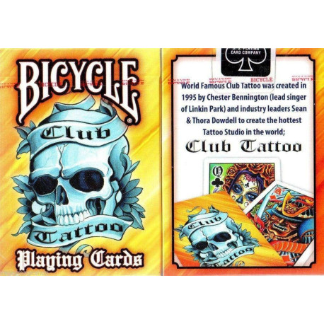 Karty do gry Bicycle Tattoo Club V2 Orange