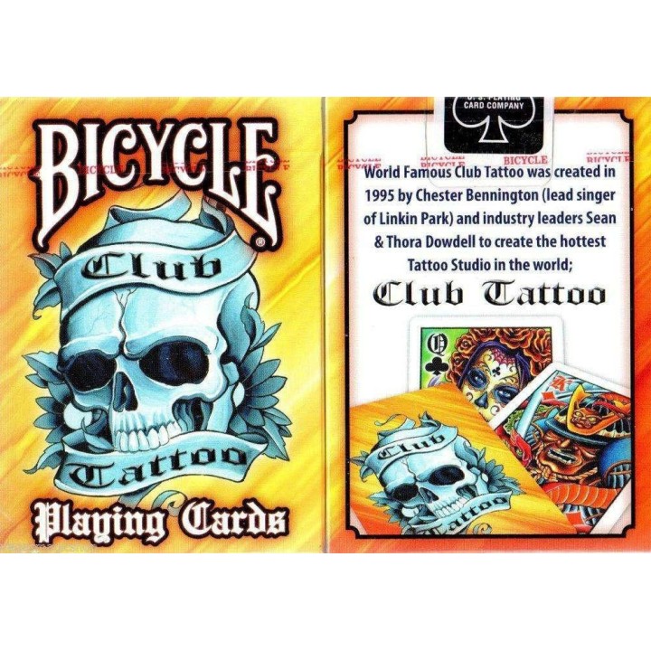 Karty do gry Bicycle Tattoo Club V2 Orange