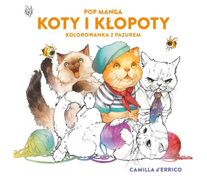 Pop manga. Koty i kłopoty. Kolorowanka z pazurem