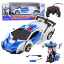 Auto robot 2W1 radiowóz policyjny R/C 1:18