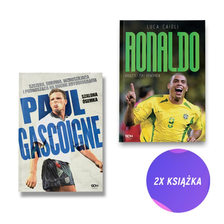 Paul Gascoigne. Szalona ósemka + Ronaldo. Brazylijski Fenomen (2x książka)