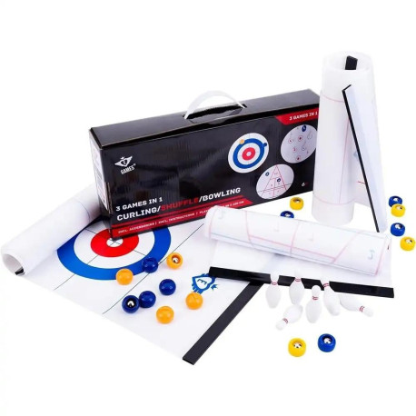 Curling Shuffle Bowling Zestaw Rodzinny 120x28cm