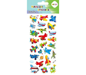 Naklejki 3D Puffy Funny Aircraft HAPPY COLOR