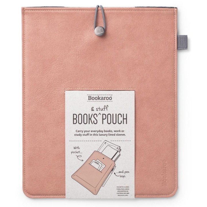 Bookaroo Books & Stuff etui na książkę pudrowy