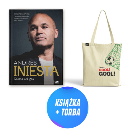 Andres Iniesta. Głowa też gra (książka + torba bawełniana Gool!)