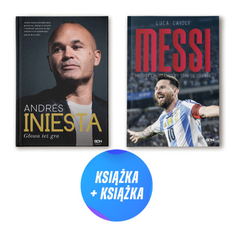 Andres Iniesta. Głowa też gra + Messi. Historia chłopca (2x książka)