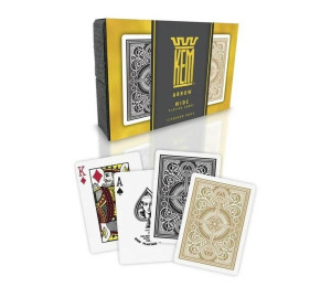 Karty Poker zestaw czarno-złote