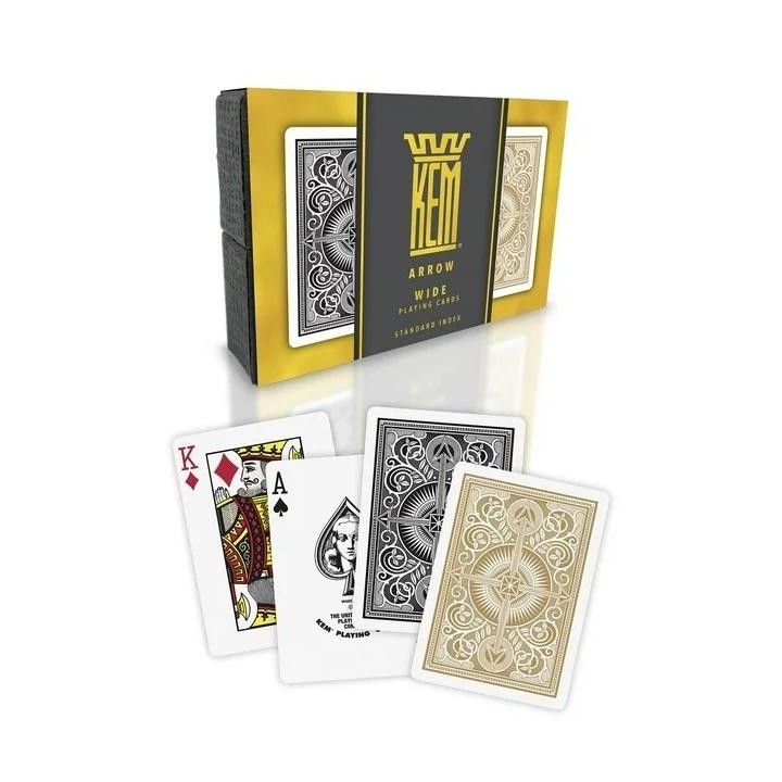 Karty Poker zestaw czarno-złote