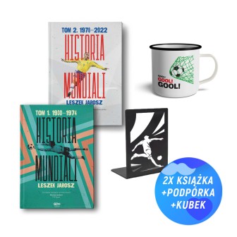 Pakiet: Historia mundiali. Tomy 1-2 (2x książka + kubek metalowy Gool! + podpórka na książki)