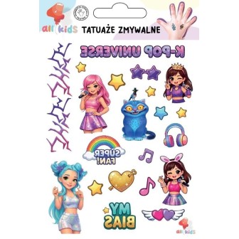 Tatuaże zmywalne dla dzieci K-pop Universe