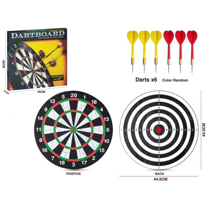 Tarcza z rzutkami dwustronna 45cm
