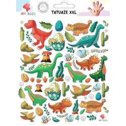 Tatuaże zmywalne dla dzieci Dinozaury XXL