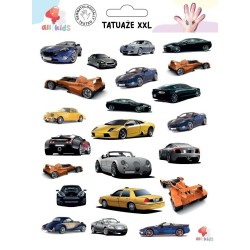 Tatuaże zmywalne dla dzieci Auta samochody XXL