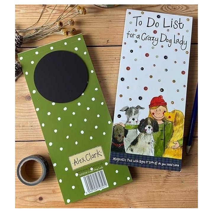 Lista zakupów z magnesem MNP28 Crazy Dog Lady Psia