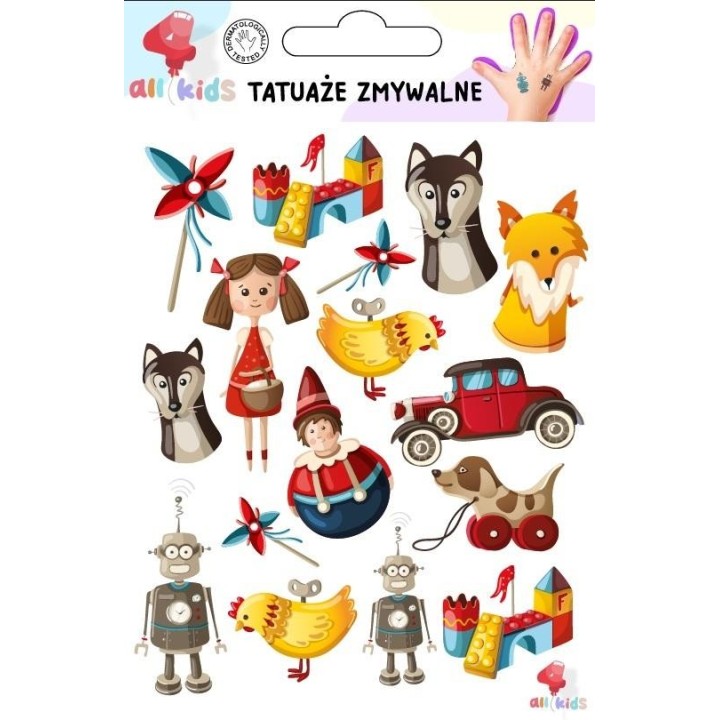 Tatuaże zmywalne dla dzieci Zabawki