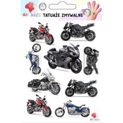 Tatuaże zmywalne dla dzieci Ścigacze motory