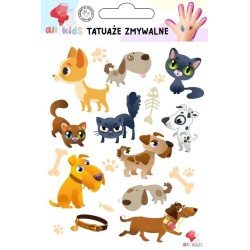 Tatuaże zmywalne dla dzieci Psy i koty