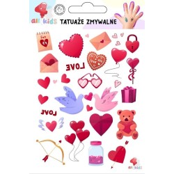 Tatuaże zmywalne dla dzieci Walentynki 3