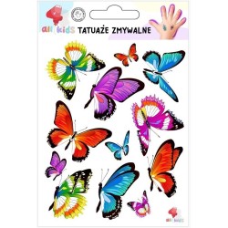 Tatuaże zmywalne dla dzieci Kolorowe motyle