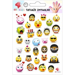 Tatuaże zmywalne dla dzieci Buźki emotki