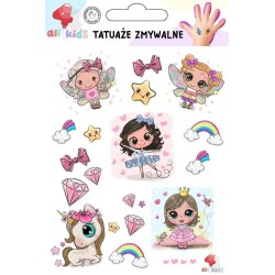 Tatuaże zmywalne dla dzieci Baletnica księżniczka