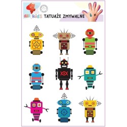 Tatuaże zmywalne dla dzieci Roboty