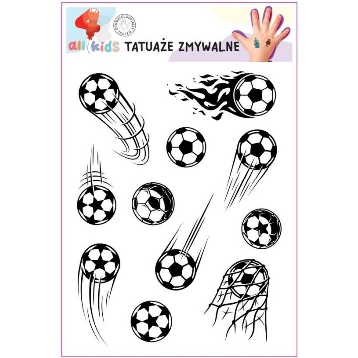 Tatuaże zmywalne dla dzieci Piłki Football