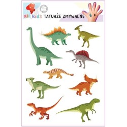 Tatuaże zmywalne dla dzieci Dinozaury