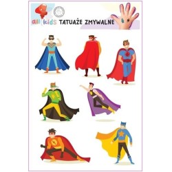 Tatuaże zmywalne dla dzieci Superbohaterowie