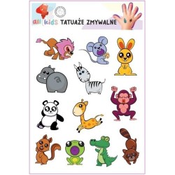 Tatuaże zmywalne dla dzieci Wesołe zwierzątka 2