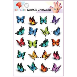 Tatuaże zmywalne dla dzieci Motyle