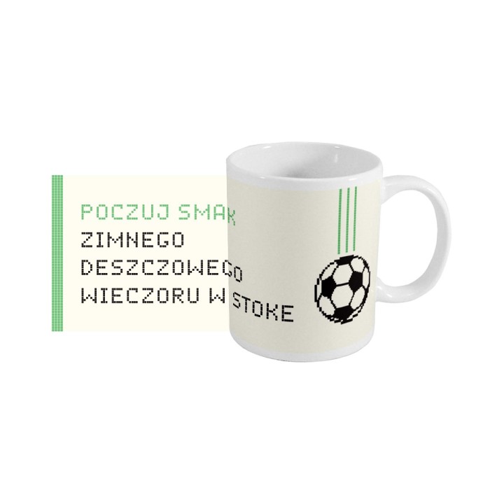 Kubek piłkarski (330 ml) poczuj smak zimnego deszczowego wieczoru w Stoke