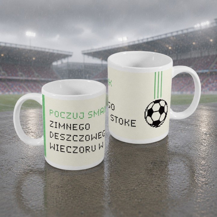 Kubek piłkarski (330 ml) poczuj smak zimnego deszczowego wieczoru w Stoke