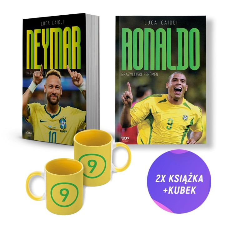 Neymar. Magik z Brazylii. Wydanie III + Ronaldo. Brazylijski fenomen + Kubek (2x książka, 1x kubek)