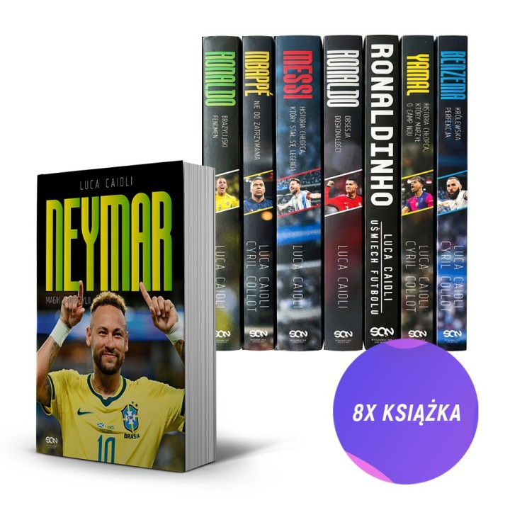 Neymar. Magik z Brazylii + cała seria Luca Caioliego (8x książka)