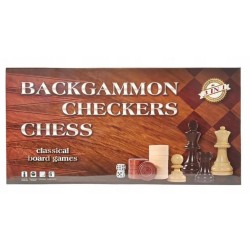 Zestaw gier 3w1 szachy, warcaby, backgammon