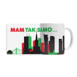 Kubek piłkarski (330 ml) mam tak samo dla kibiców z Warszawy biały