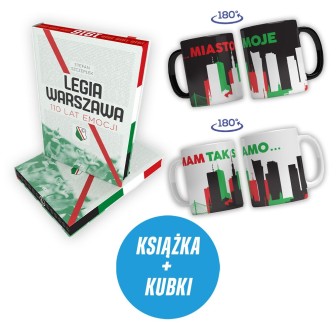 Legia Warszawa. 110 lat emocji (nazwiska z akcji, barwione brzegi) (książka + 2x kubek piłkarski dla kibiców z Warszawy)