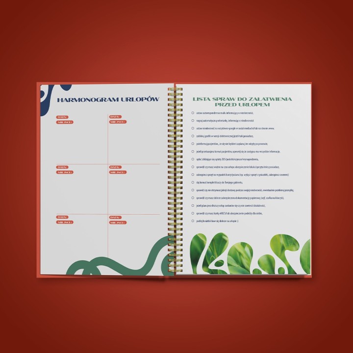 Planner Kalendarz fizjoterapeuty 2027 SQN Originals