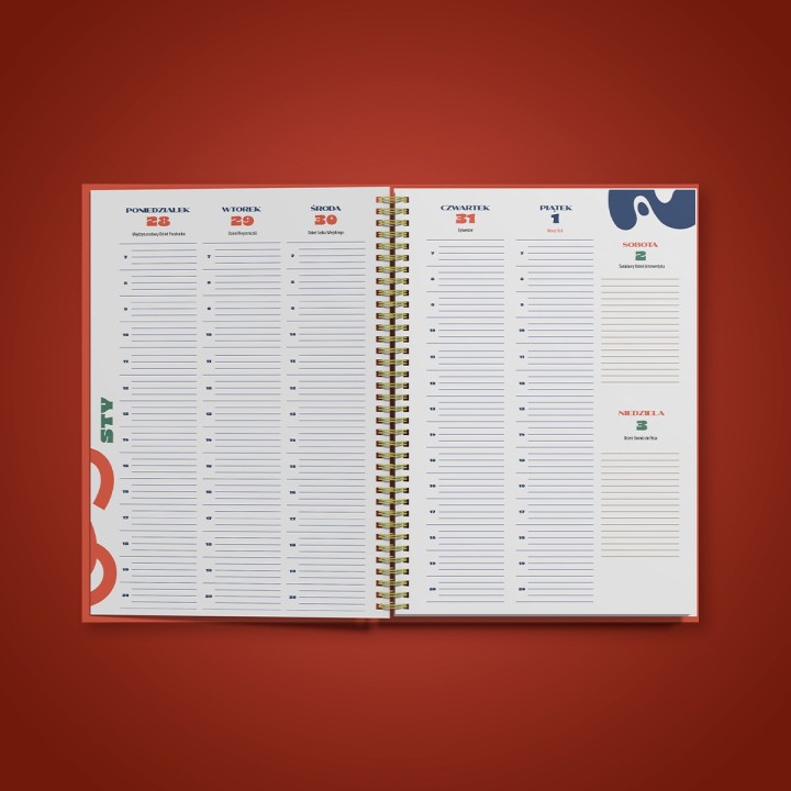 Planner Kalendarz fizjoterapeuty 2027 SQN Originals