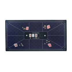 Mata pokerowa niebieska 177x89cm