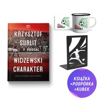 Krzysztof Surlit. Widzewski charakter (książka + podpórka piłkarska do książek + kubek metalowy piłkarski Gool!)