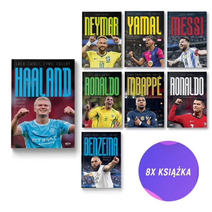 Erling Haaland. Napastnik z krainy wikingów + seria Luca Caioliego (8x książka)