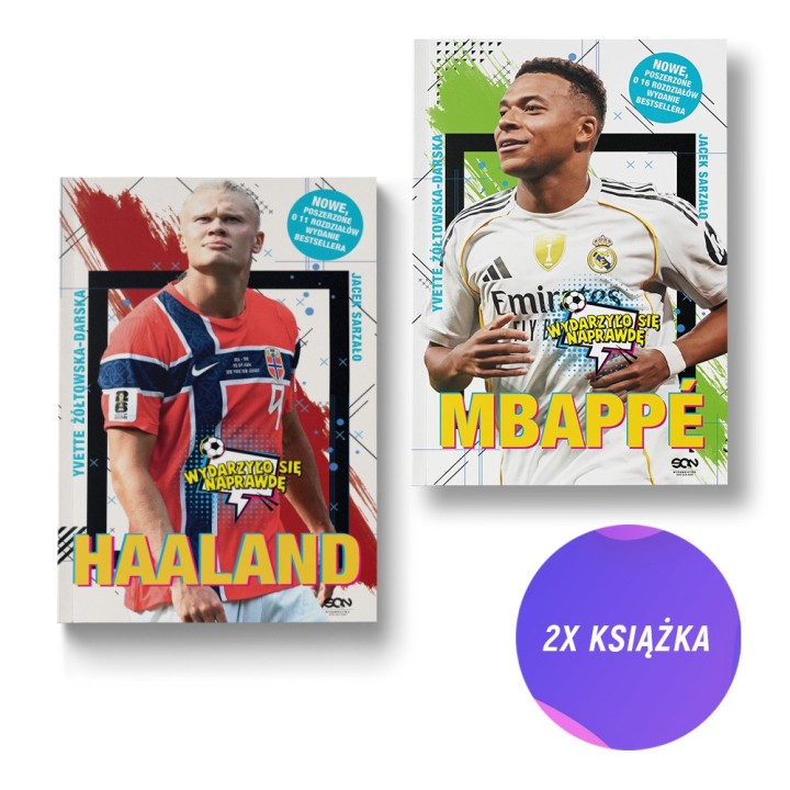 Haaland. Norweski terminator. Wydanie II + Mbappé. Nowy książę futbolu (2x książka)